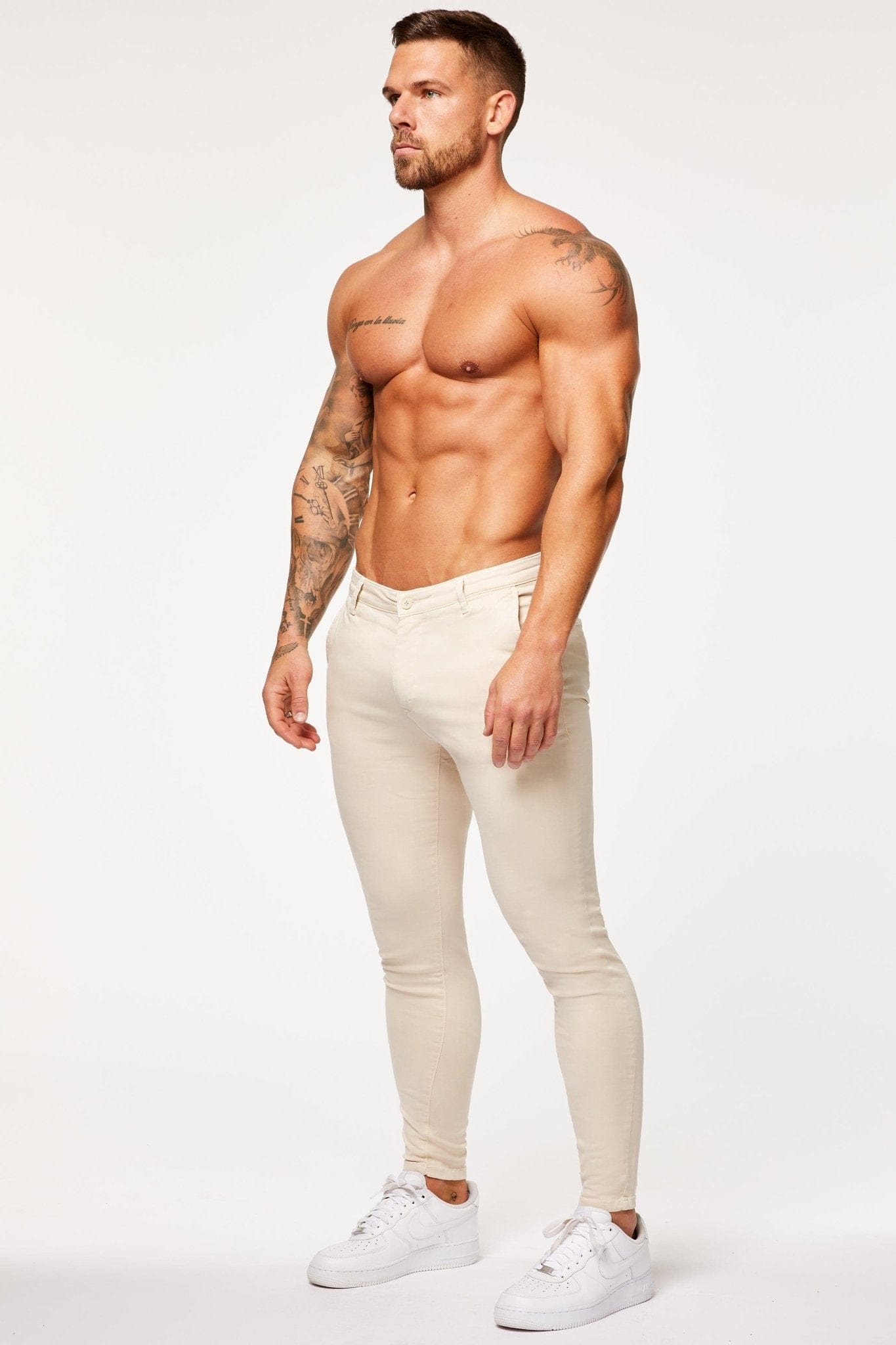 Legend London Trousers - chino SPRAY-ON STRETCH CHINO - STONE