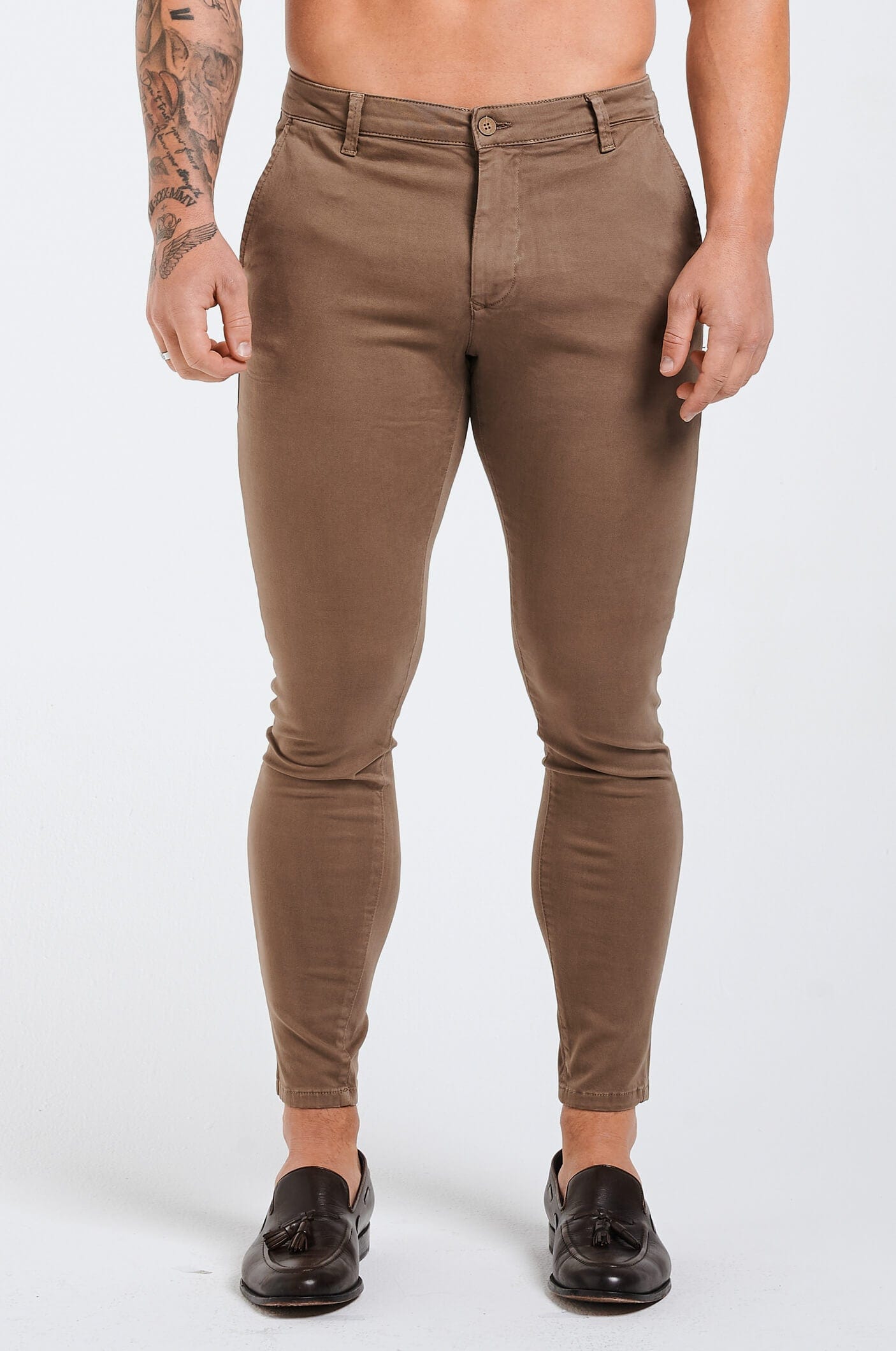 Legend London Trousers - chino SPRAY-ON STRETCH CHINO - TAUPE