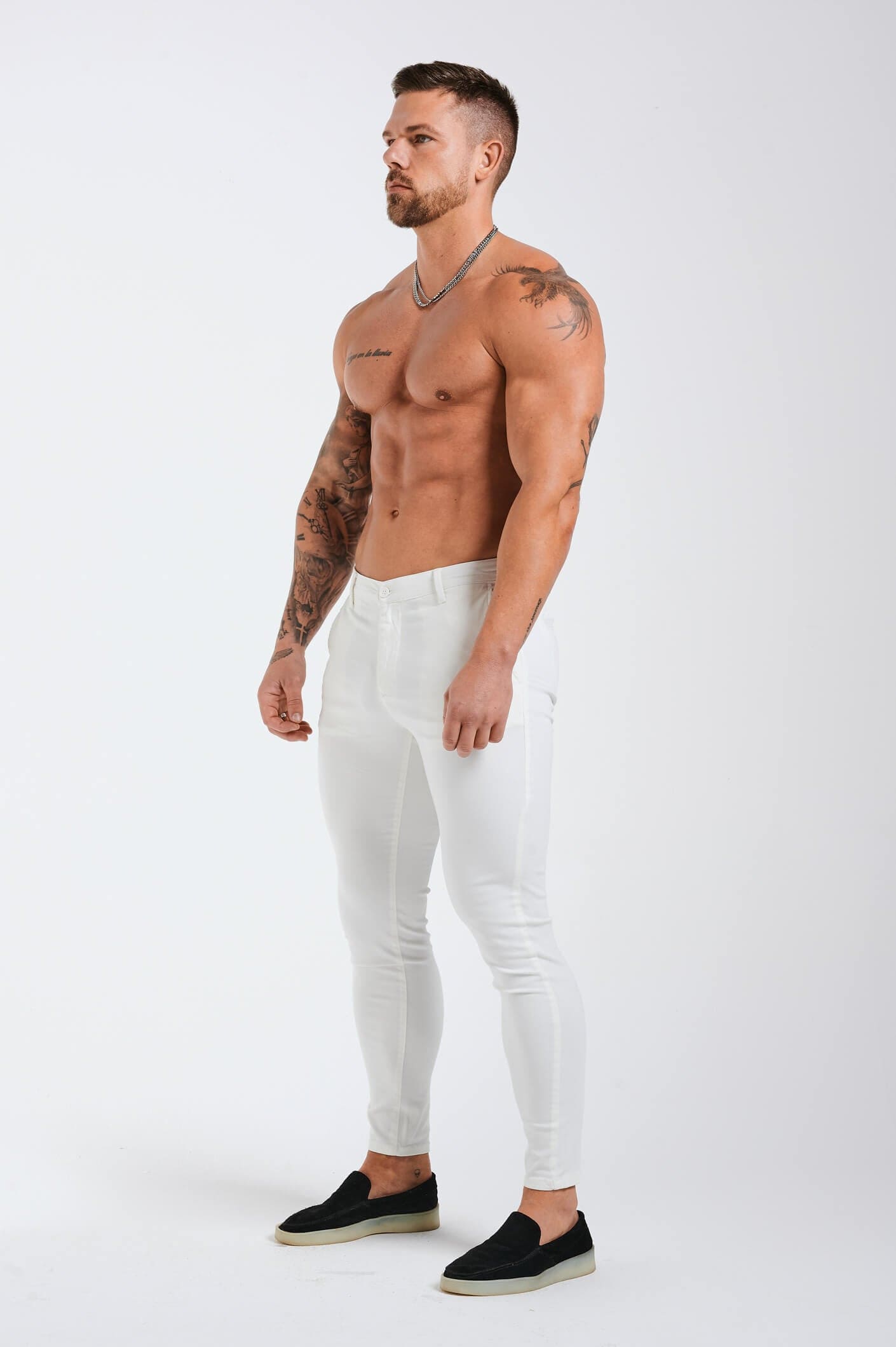 Legend London Trousers - chino SPRAY-ON STRETCH CHINO - WHITE