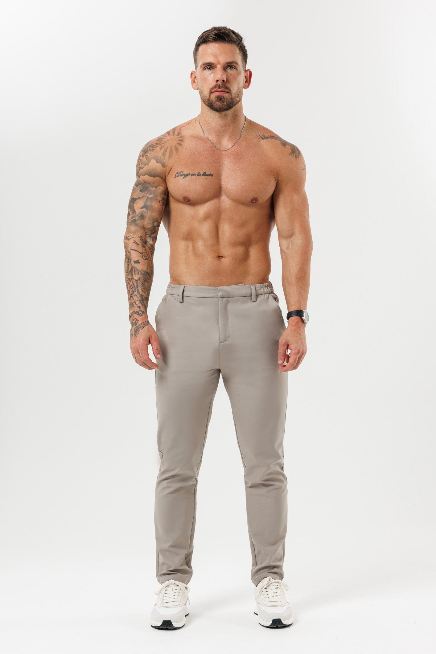 HYBRID TROUSER - MOCHA – Legend London