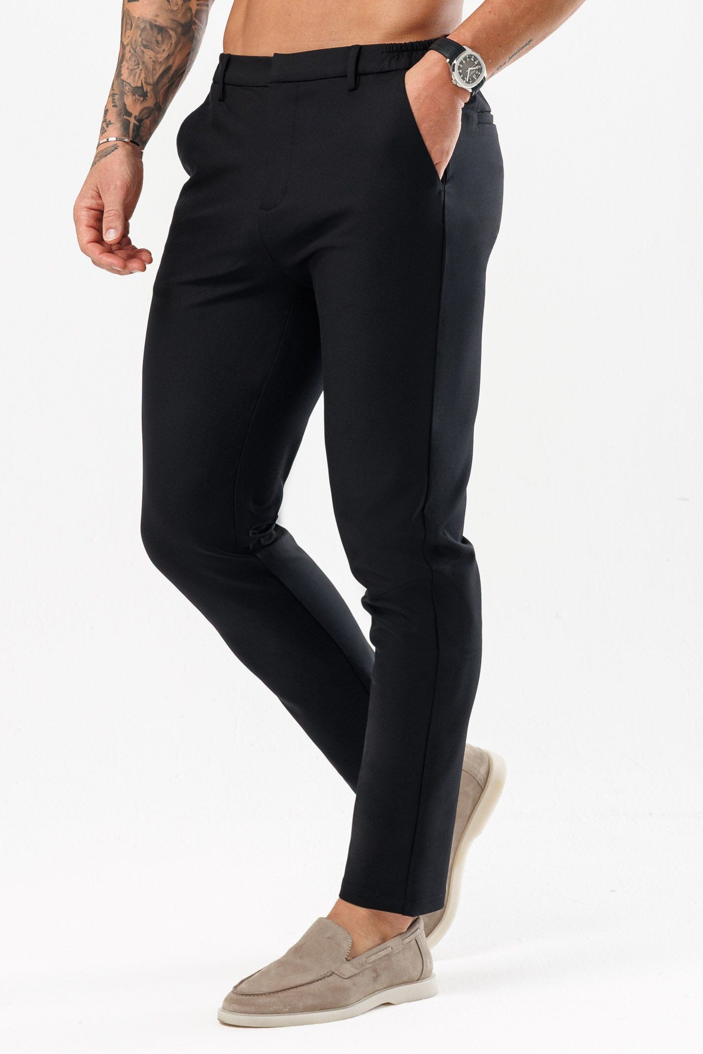 HYBRID TROUSER - BLACK – Legend London