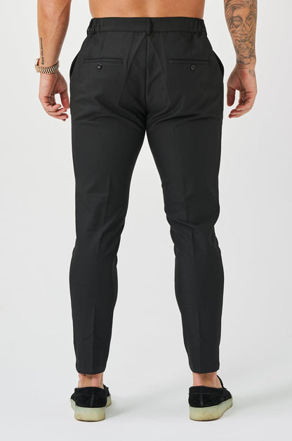 Legend London Trousers STRETCH WOVEN TROUSER - BLACK