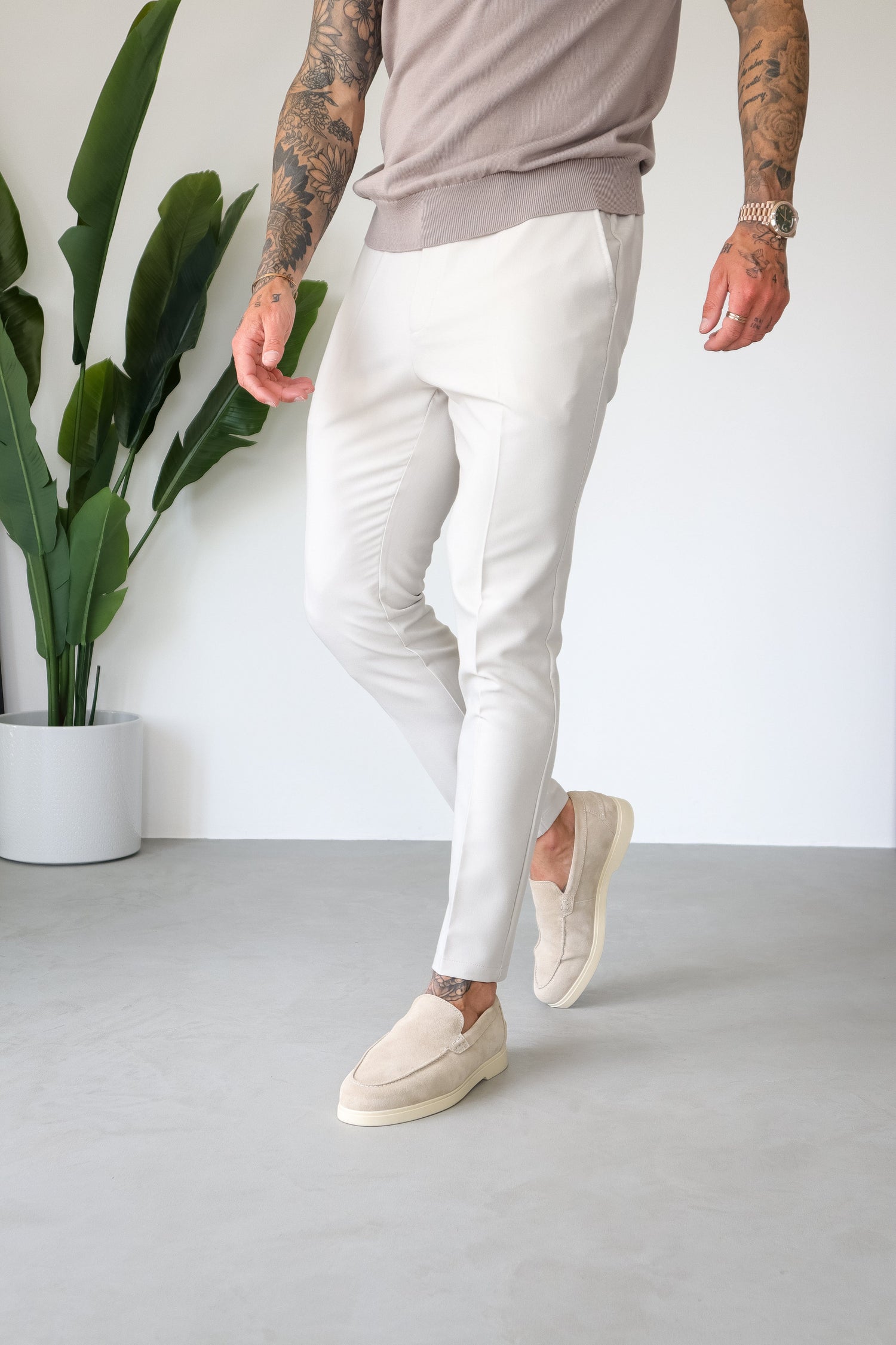Legend London Trousers STRETCH WOVEN TROUSER - SAND