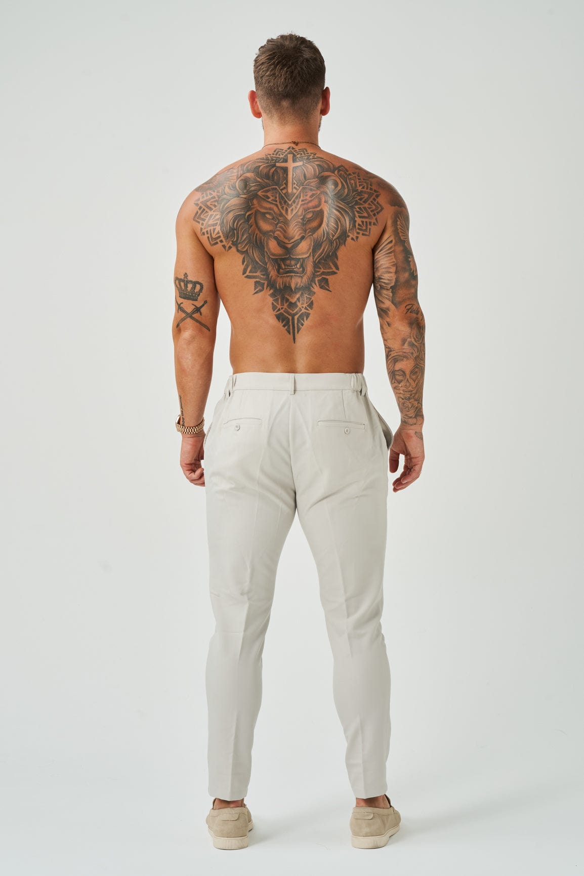 Legend London Trousers STRETCH WOVEN TROUSER - SAND