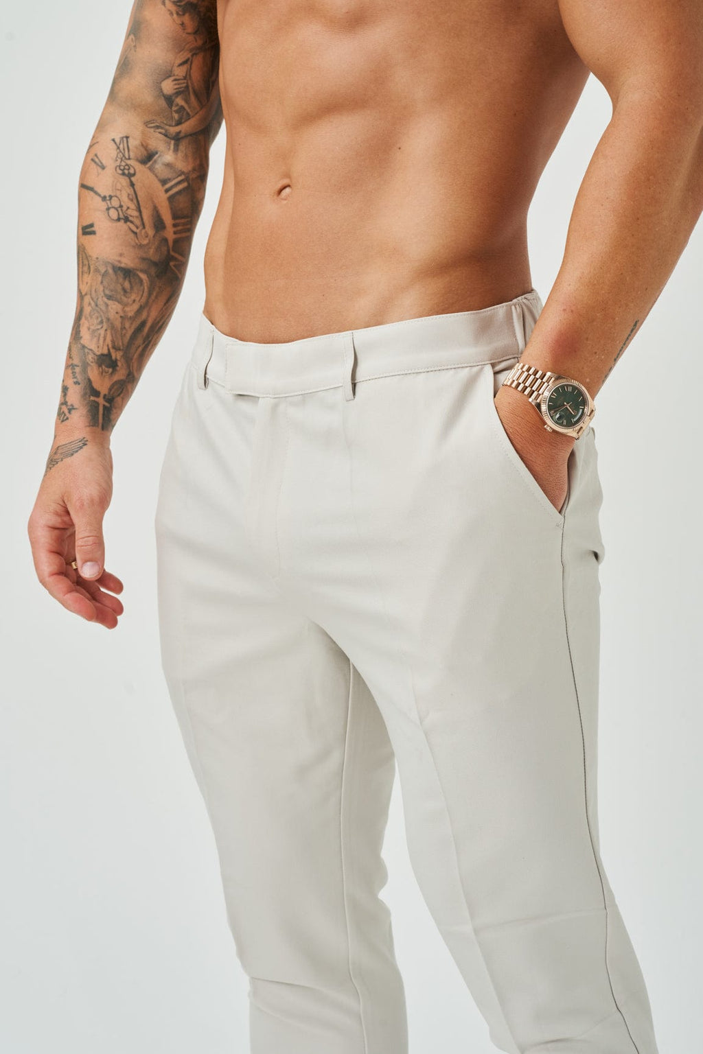 Legend London Trousers STRETCH WOVEN TROUSER - SAND