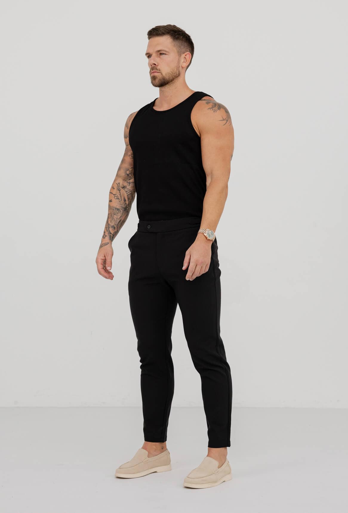 Legend London Vest RIBBED VEST - BLACK