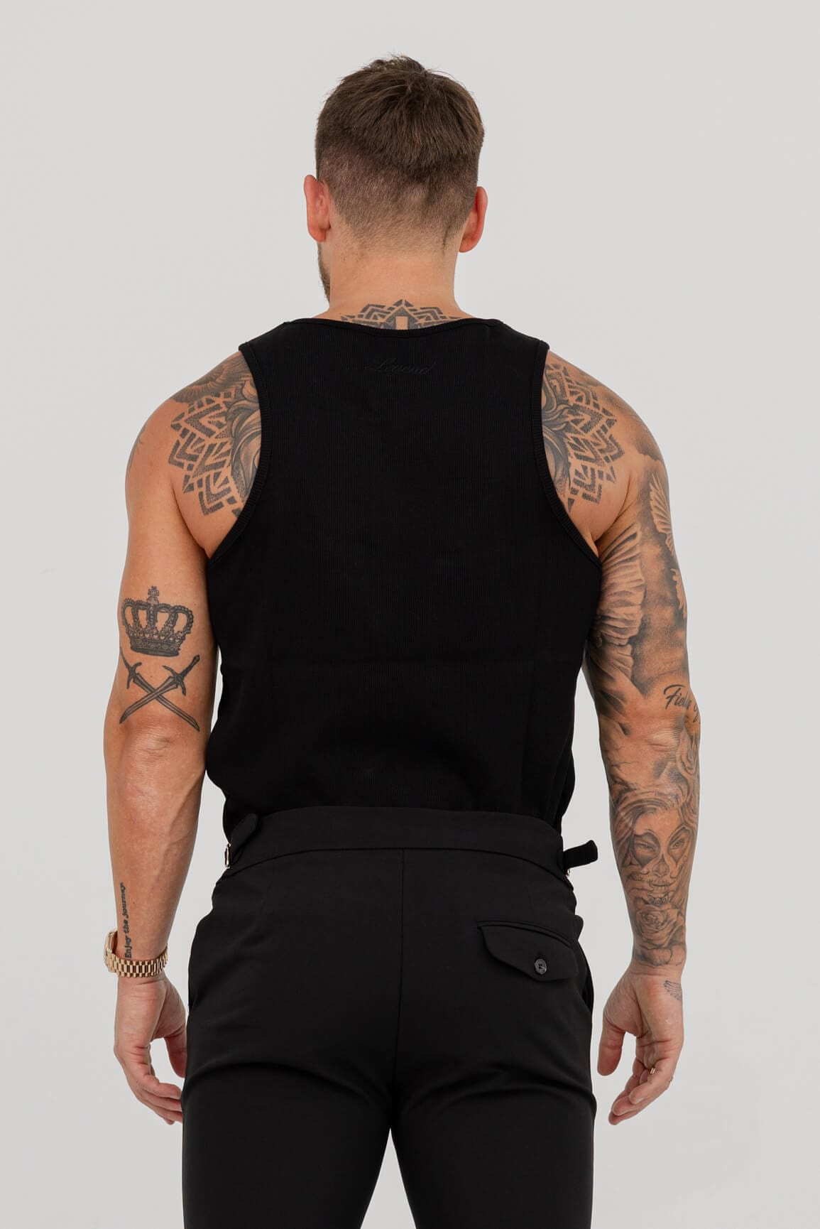 Legend London Vest RIBBED VEST - BLACK