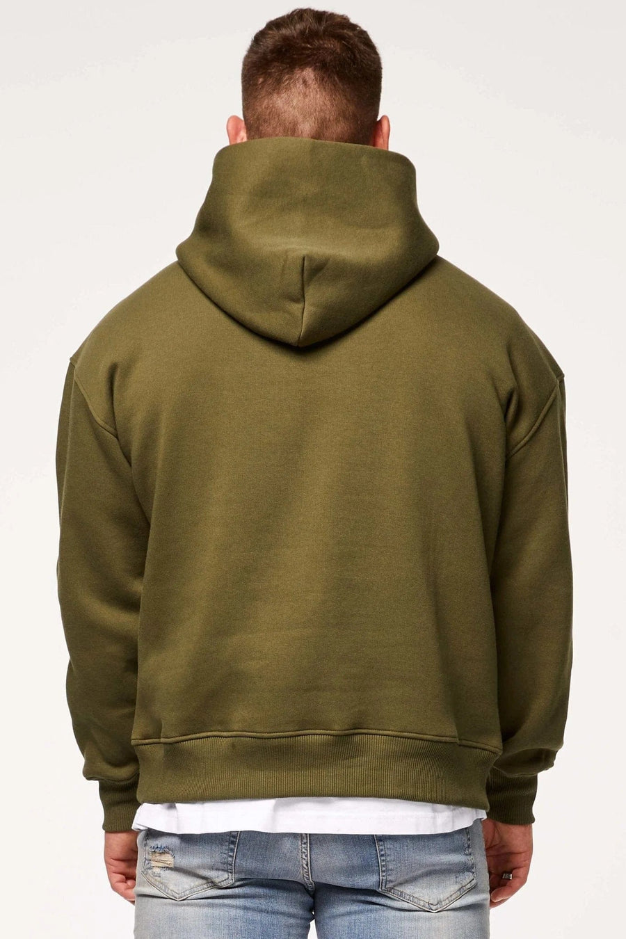 Legend London Hoodie BATTLE PRINT HOODIE - OLIVE GREEN