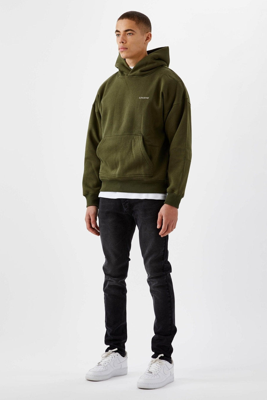 Legend London Hoodie LOGO HOODIE - OLIVE