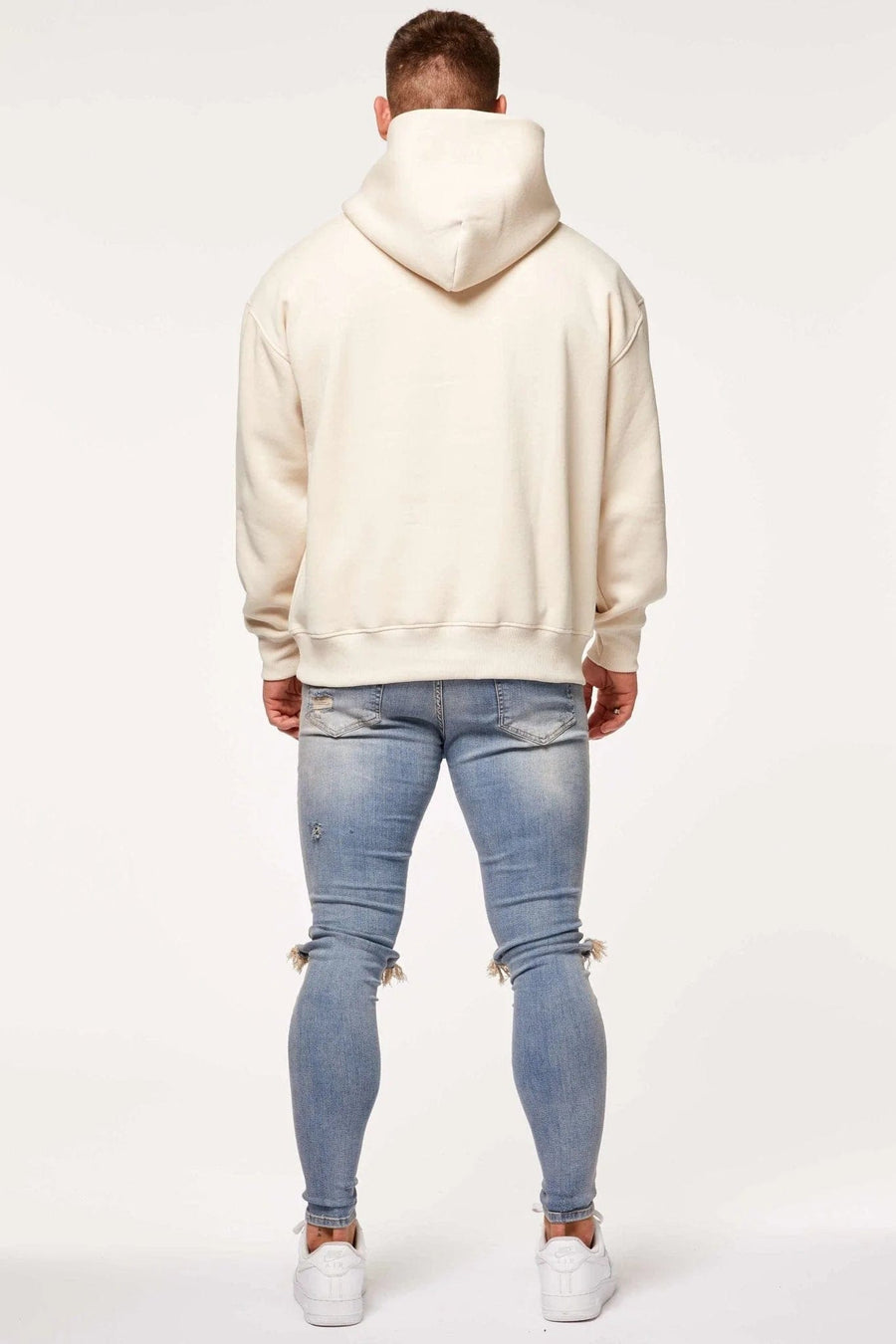 Legend London Hoodies ADMIRED PRINT HOODIE - CREAM