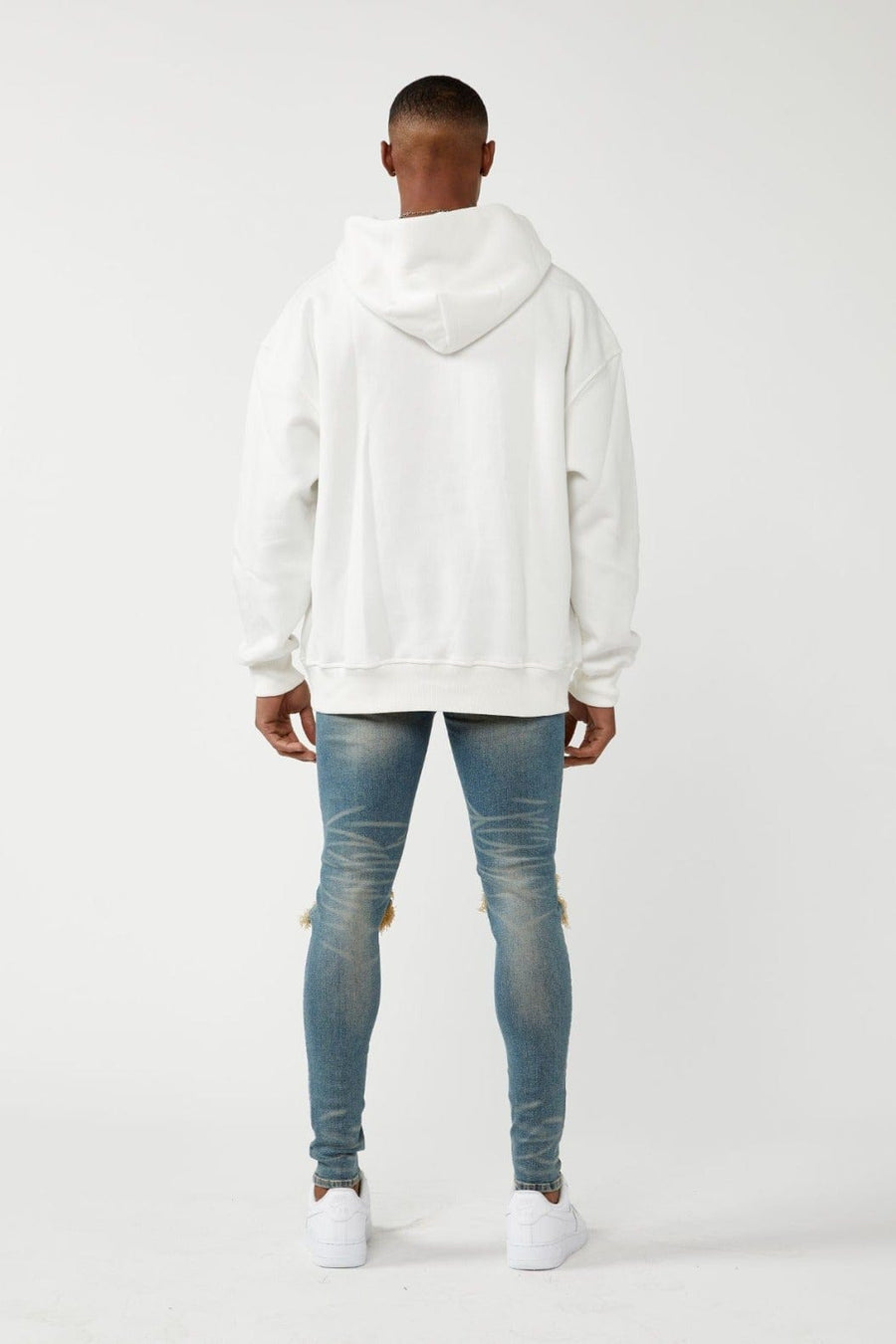 Legend London Hoodies CENTER LOGO HOODIE - OFF WHITE