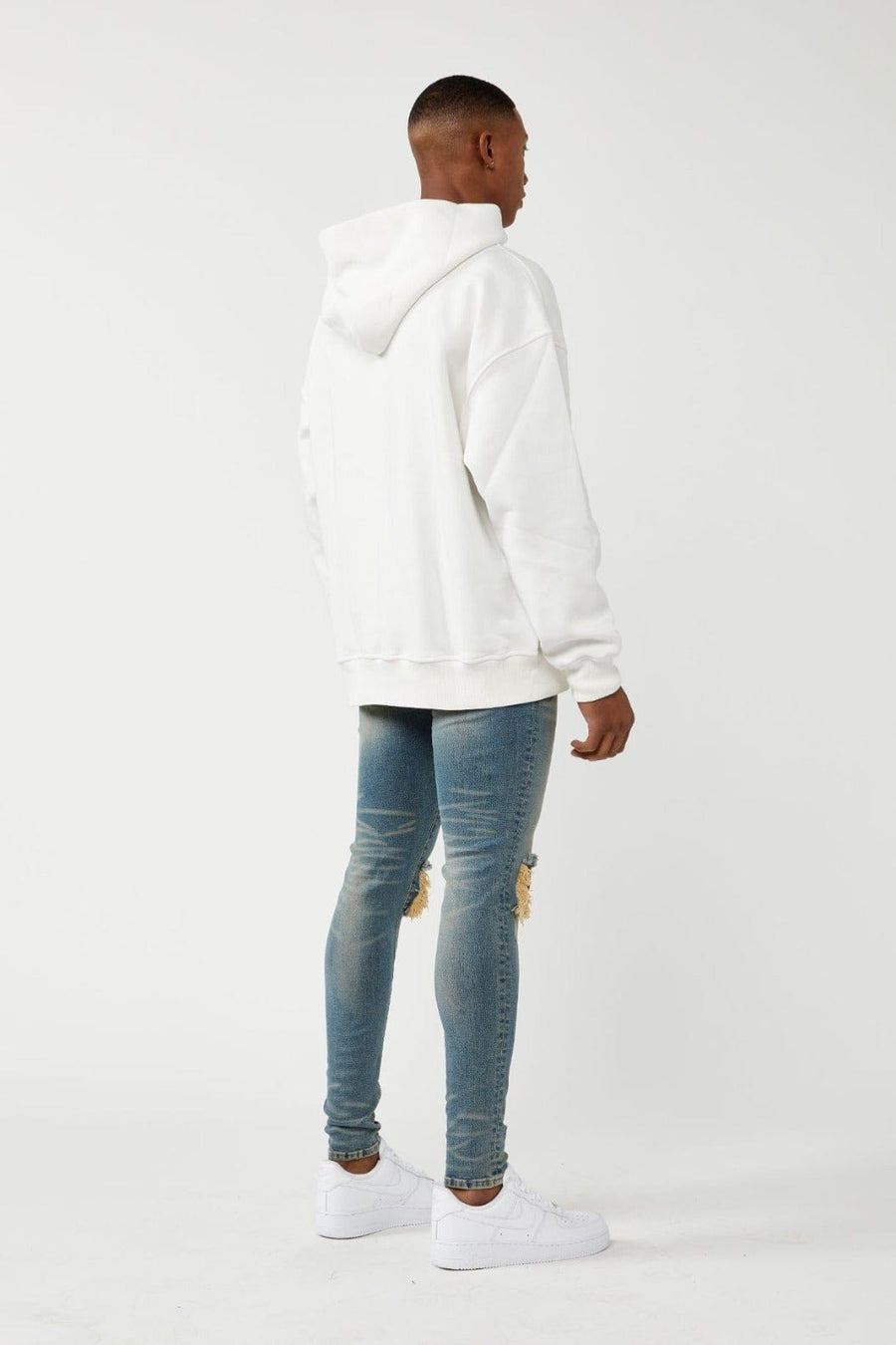 Legend London Hoodies CENTER LOGO HOODIE - OFF WHITE