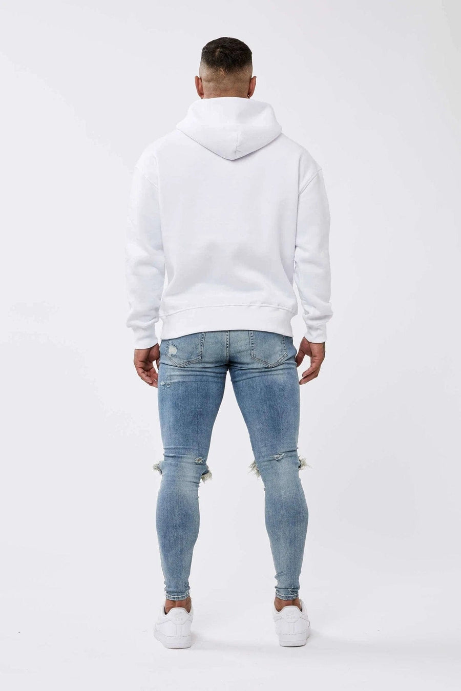 Legend London Hoodies CENTER LOGO HOODIE - WHITE