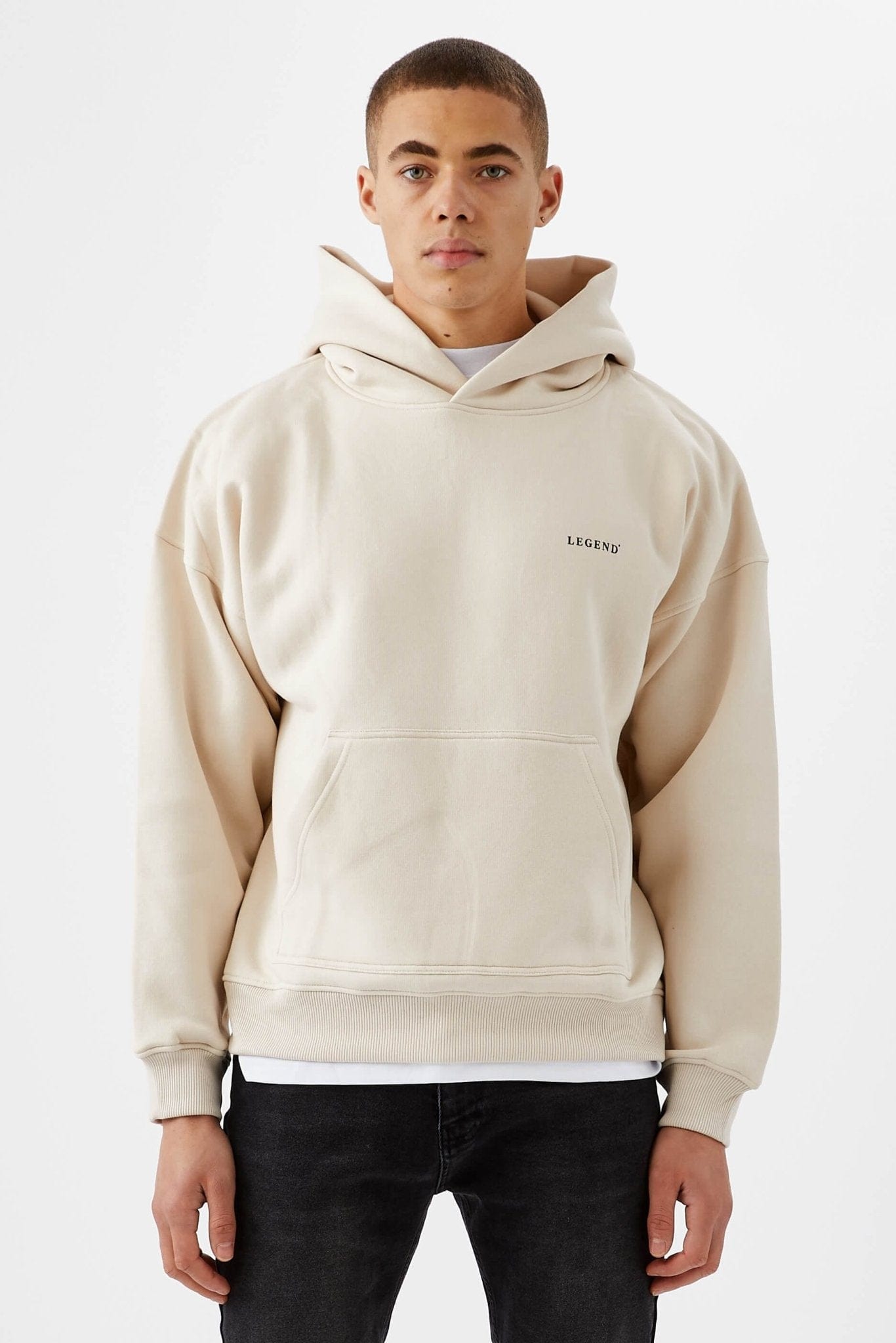 Legend London Hoodies LOGO HOODIE - CREAM