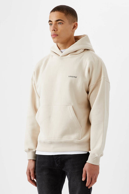 Legend London Hoodies LOGO HOODIE - CREAM