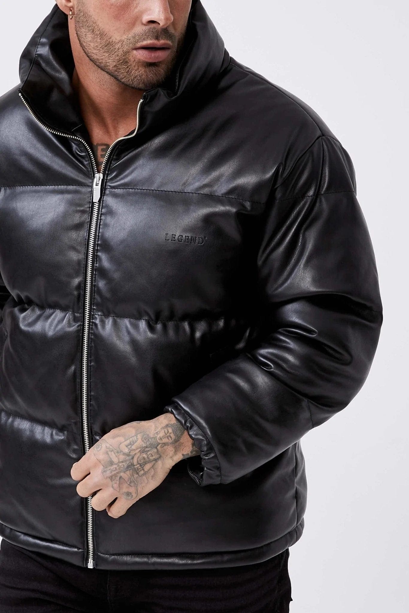 Matte black 2025 puffer coat