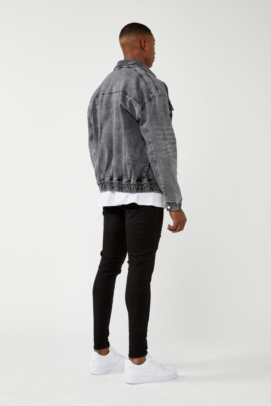 Legend London Jackets UTILITY DENIM JACKET - WASHED GREY