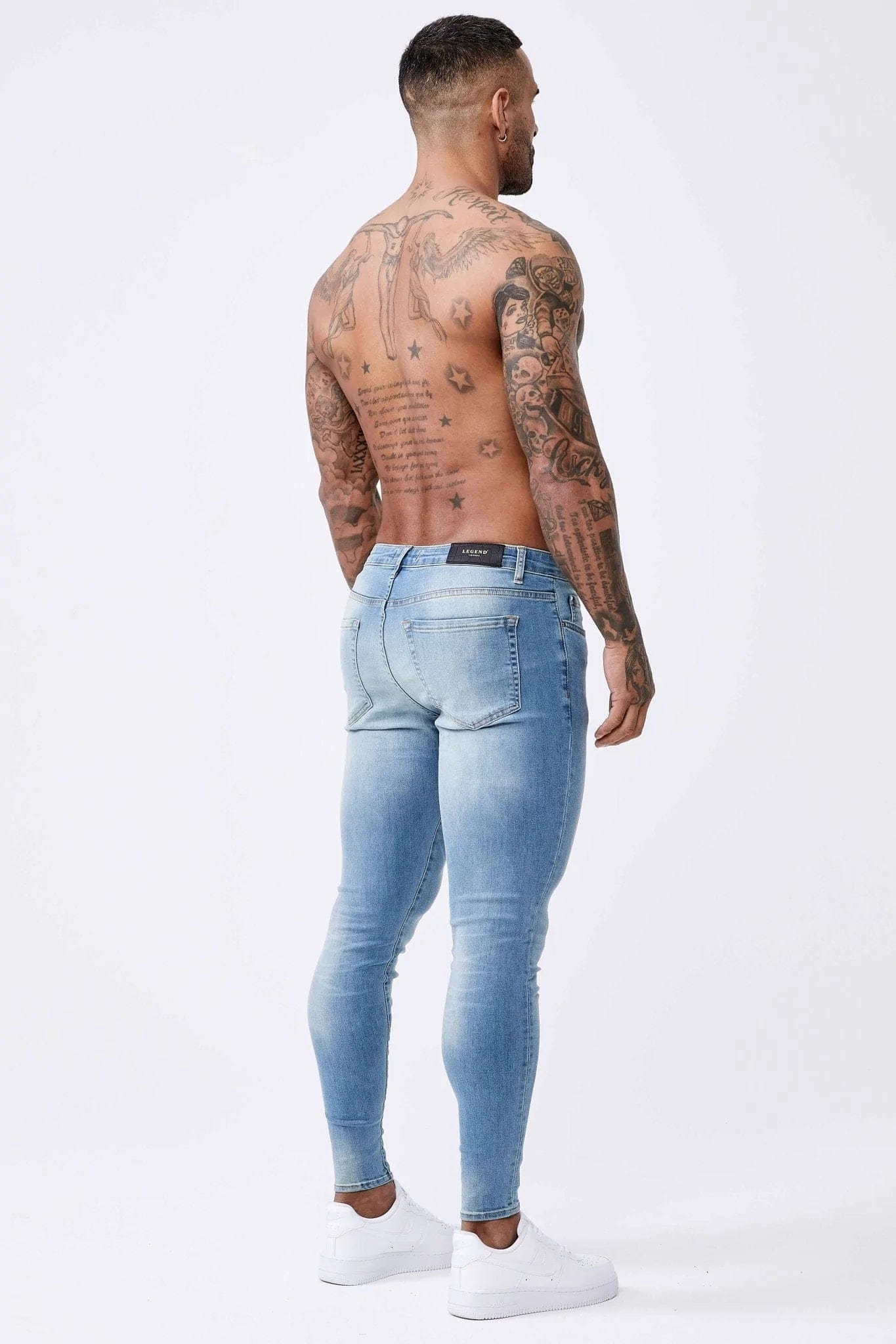 AQUA BLUE - SPRAY-ON JEANS – Legend London