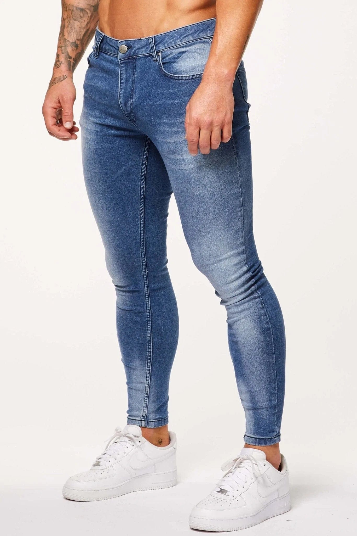 Legend London Jeans BLUE HIGHLIGHT WASH - SPRAY ON JEANS