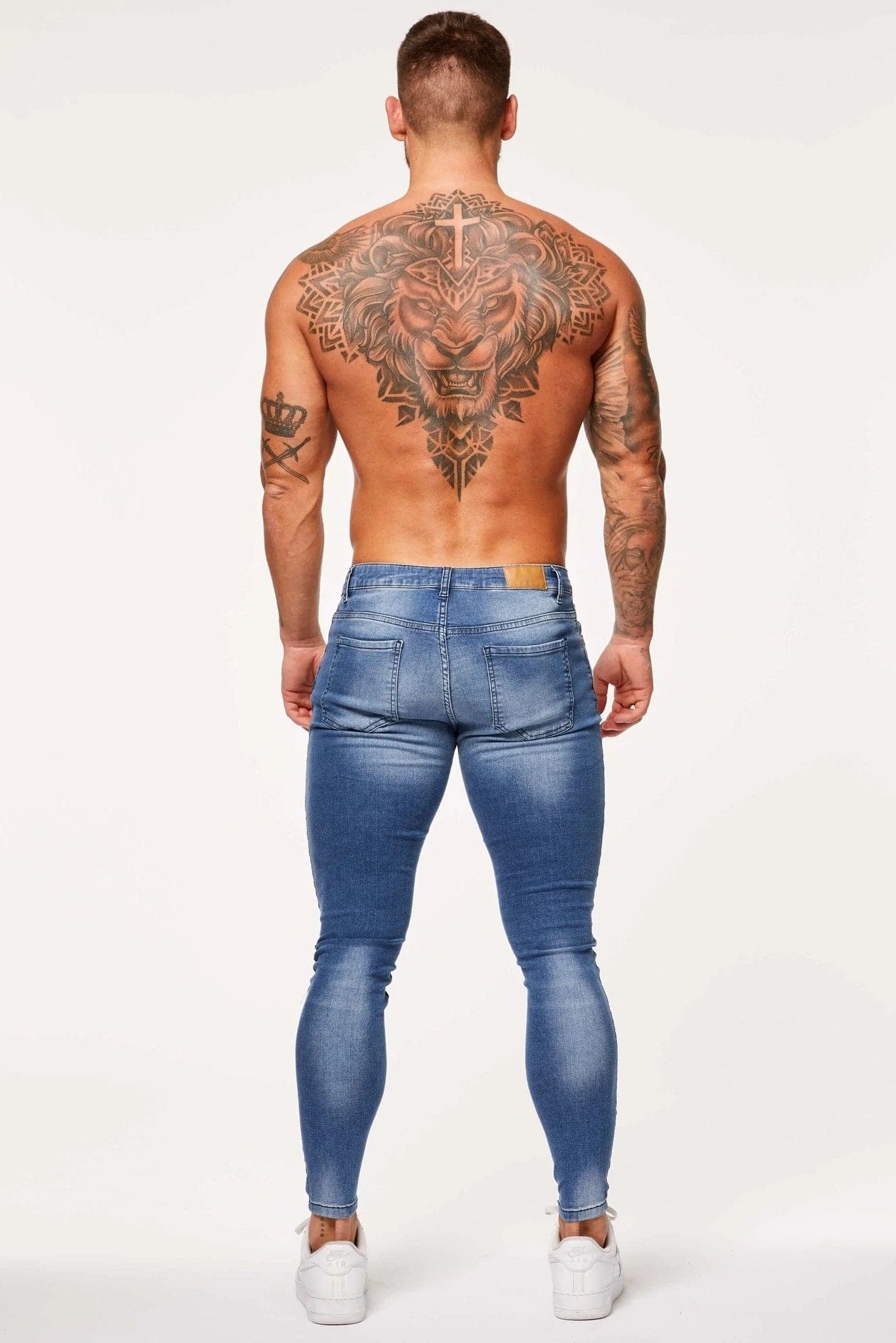 Legend London Jeans BLUE HIGHLIGHT WASH - SPRAY ON JEANS