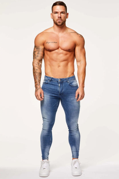 Legend London Jeans BLUE HIGHLIGHT WASH - SPRAY ON JEANS