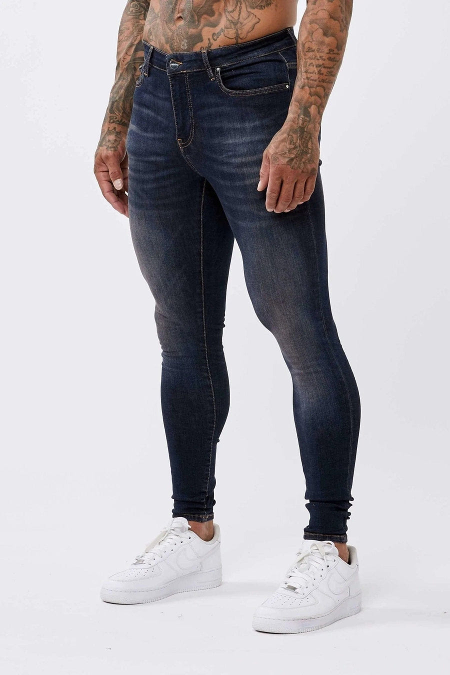 Legend London Jeans CLASSIC INDIGO BLUE SPRAY ON JEANS