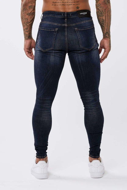 Legend London Jeans CLASSIC INDIGO BLUE SPRAY ON JEANS