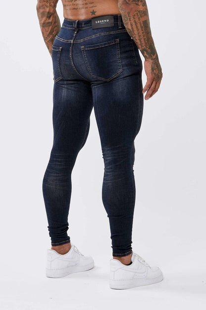 Legend London Jeans CLASSIC INDIGO BLUE SPRAY ON JEANS