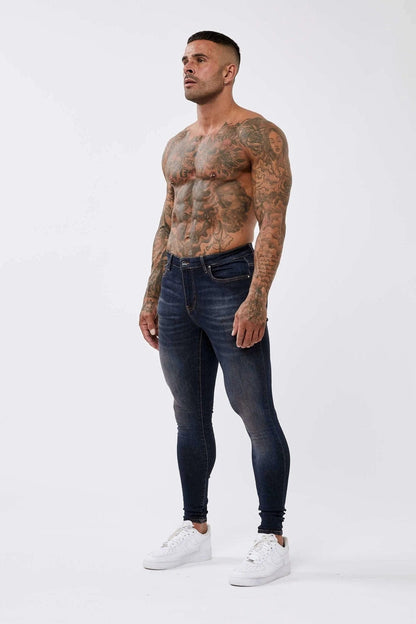 Legend London Jeans CLASSIC INDIGO BLUE SPRAY ON JEANS