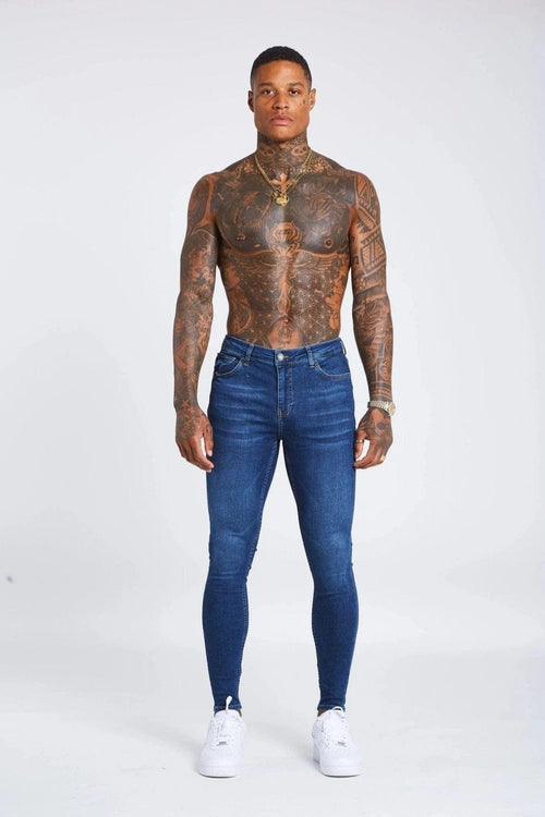 Men s Spray On Jeans Super Skinny Fit Jeans Legend London