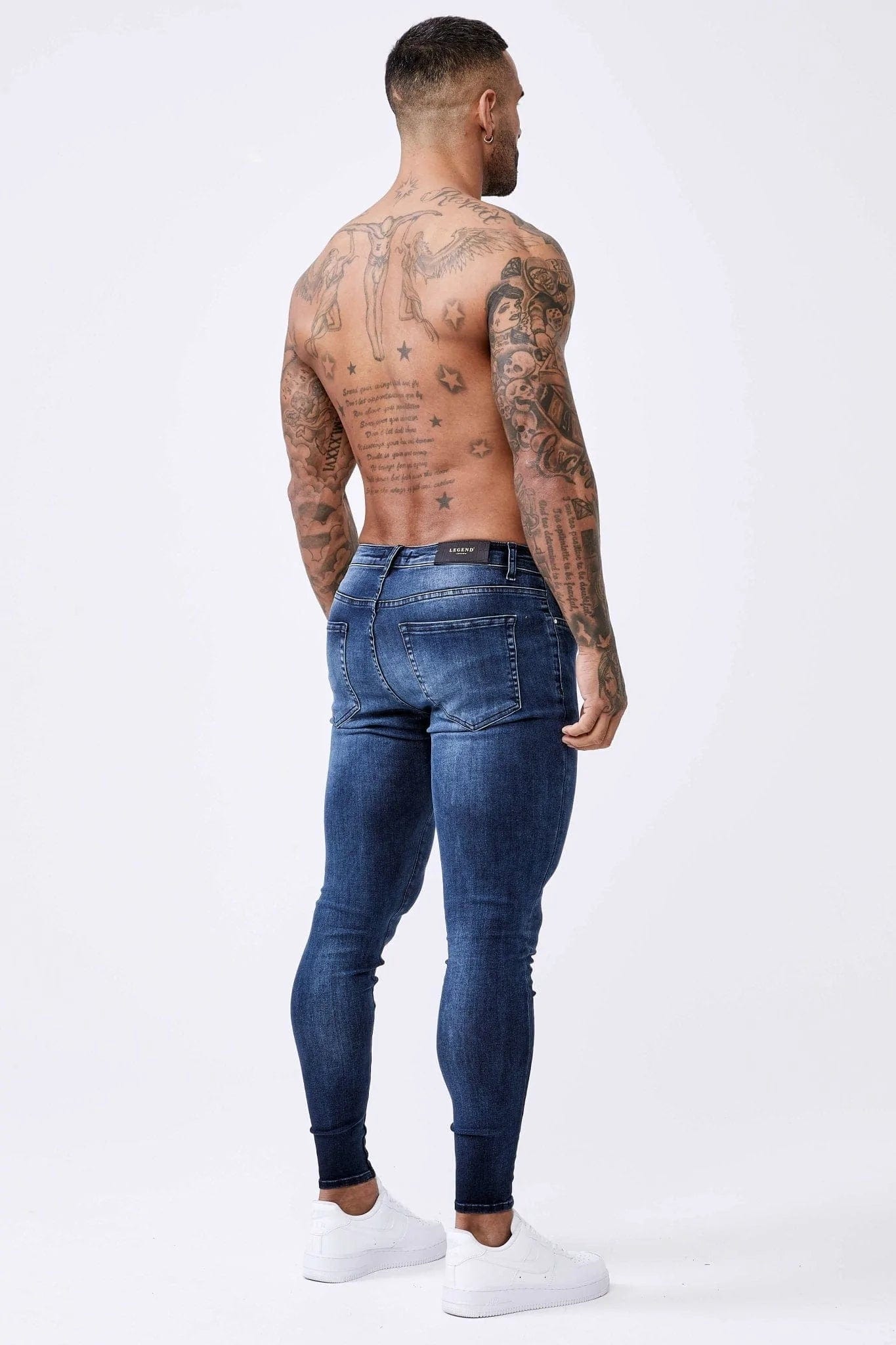 Legend London Jeans Dark Indigo Fade Wash - Spray-On Jeans