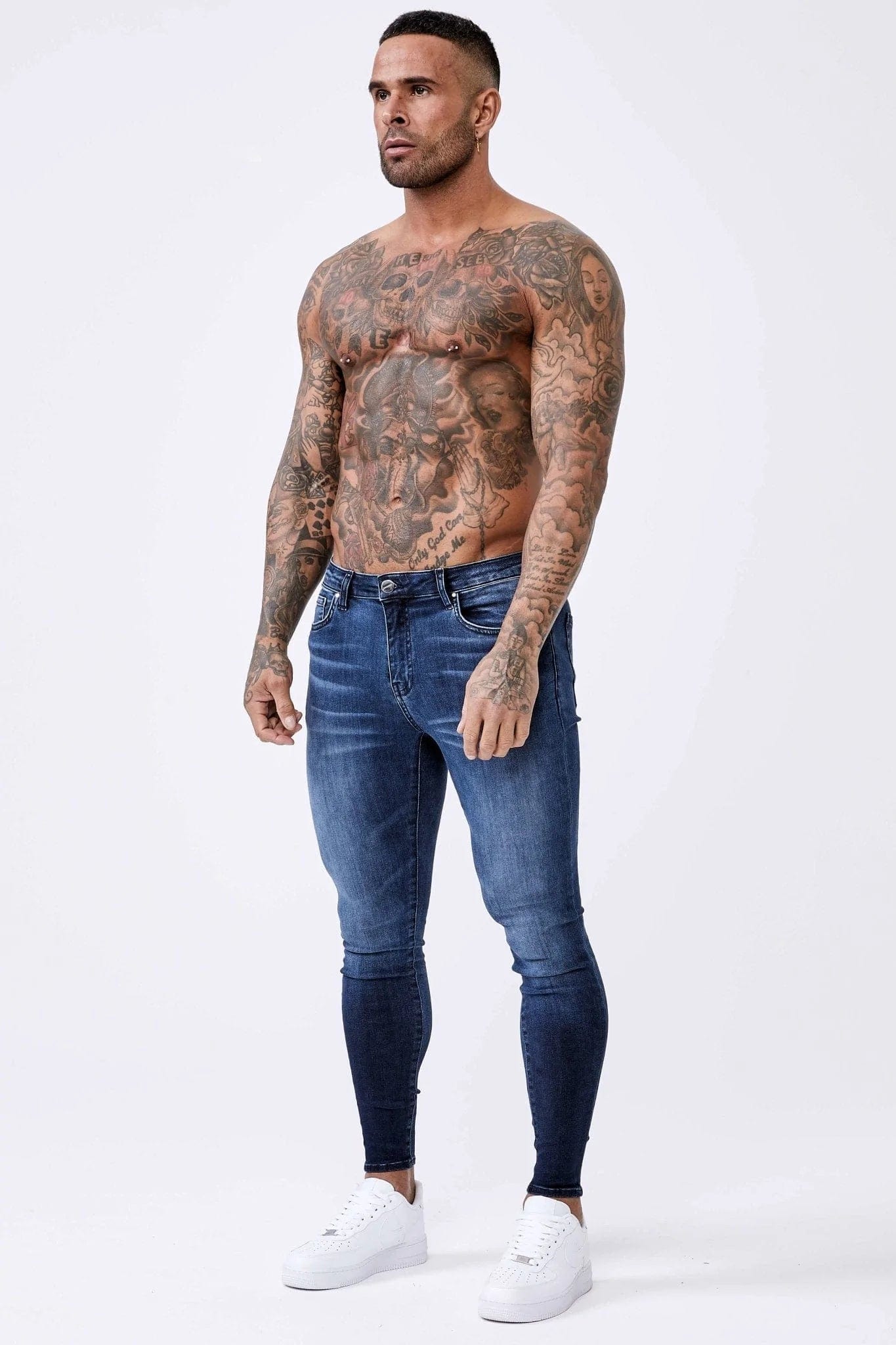 Legend London Jeans Dark Indigo Fade Wash - Spray-On Jeans