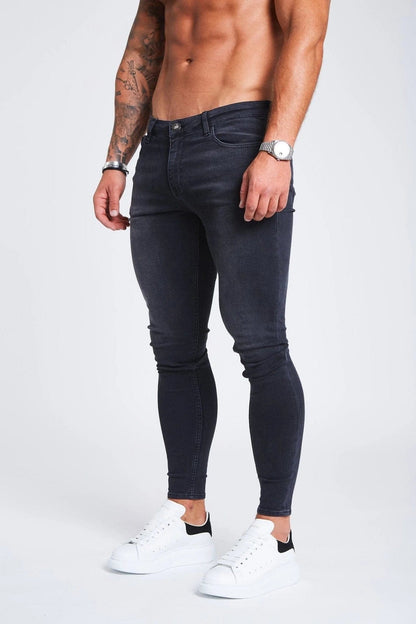 GREY JEANS - NON RIPPED – Legend London