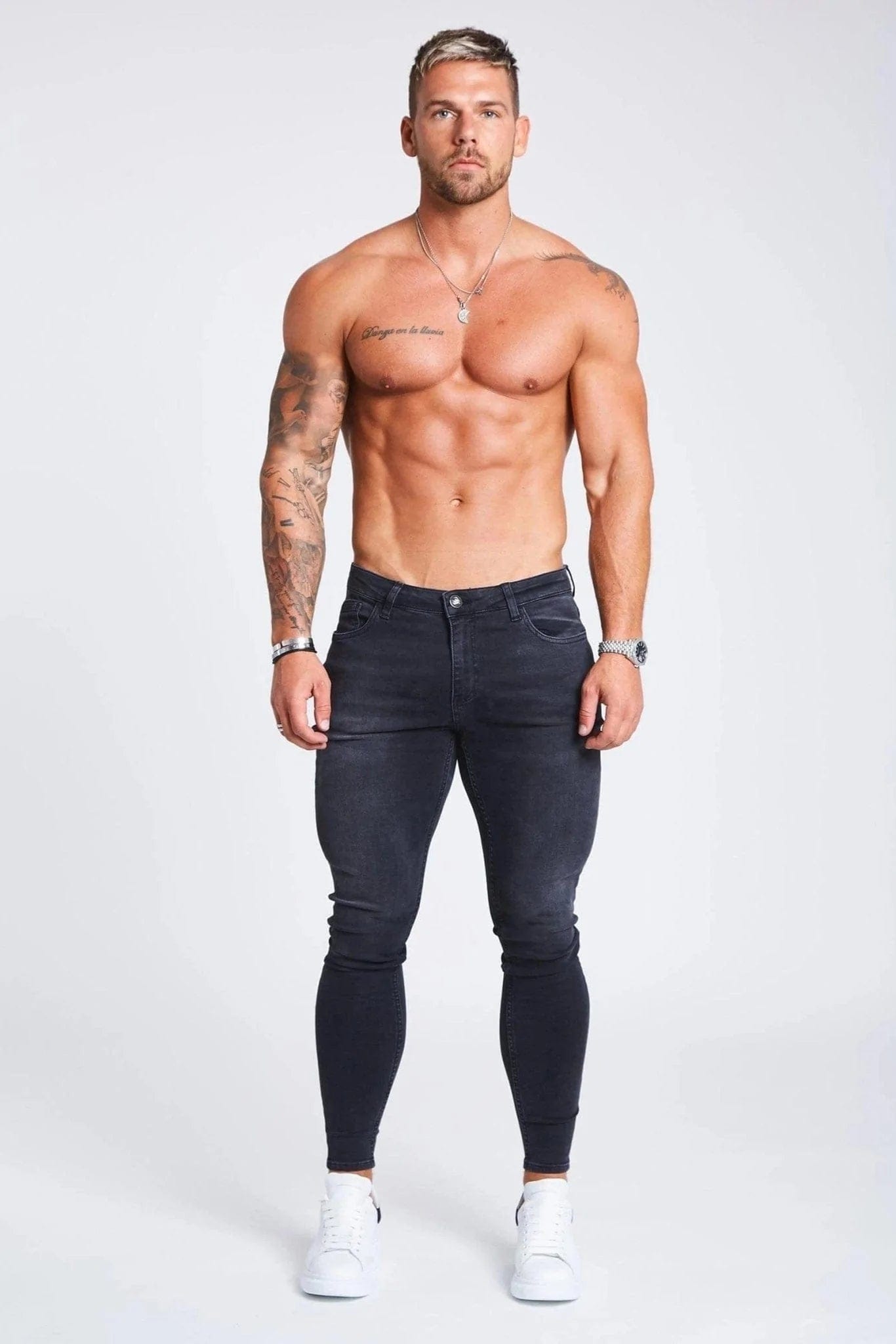 Legend London Jeans Grey Jeans - Non-Ripped