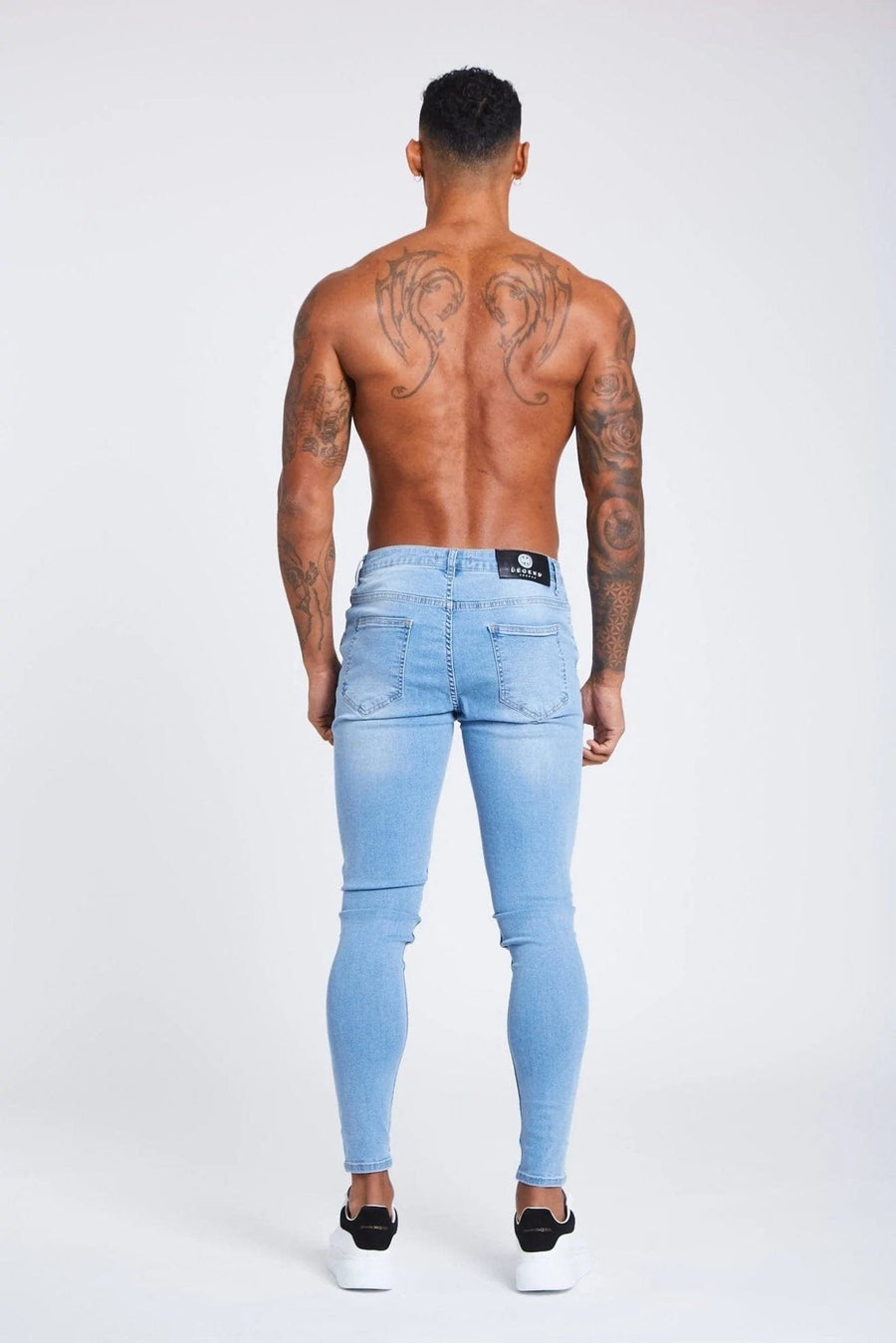 Legend London Jeans Light Blue Jeans - Ripped & Repaired