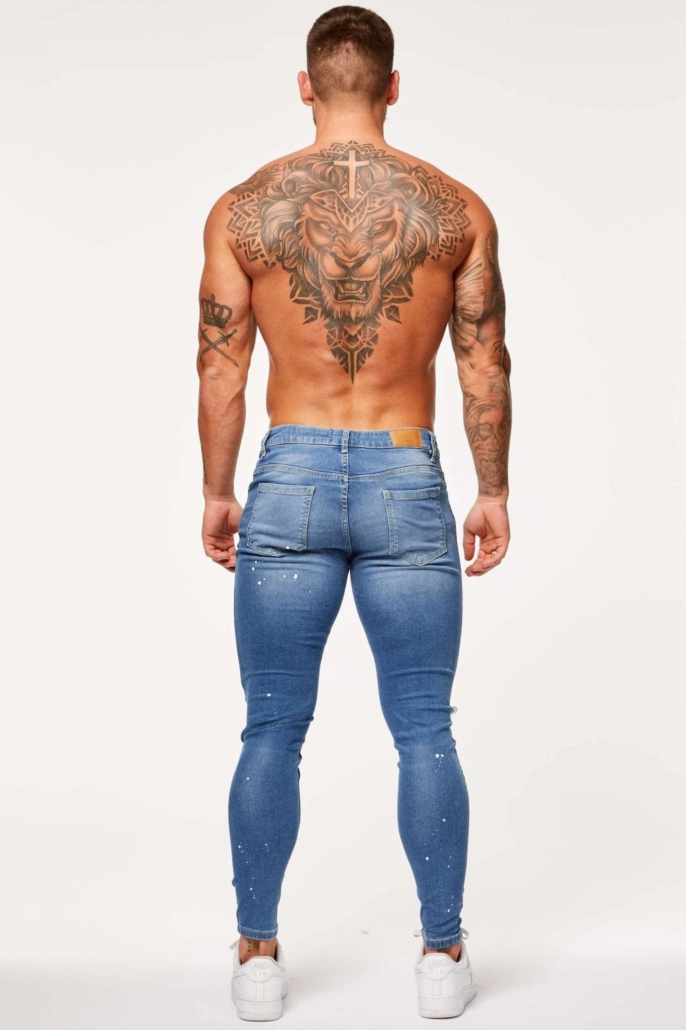 Mens jeans sales with paint