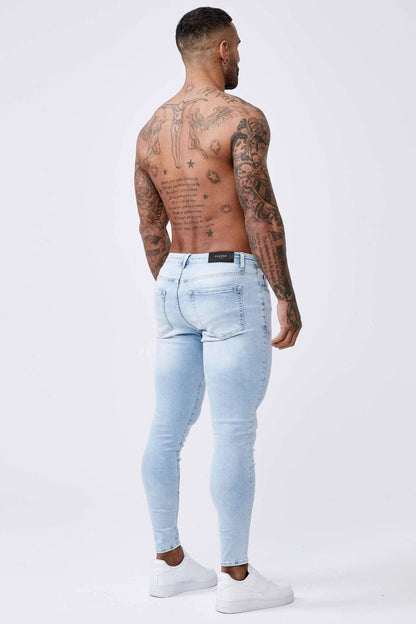 Legend London Jeans Pale Blue Wash - Spray On Jeans