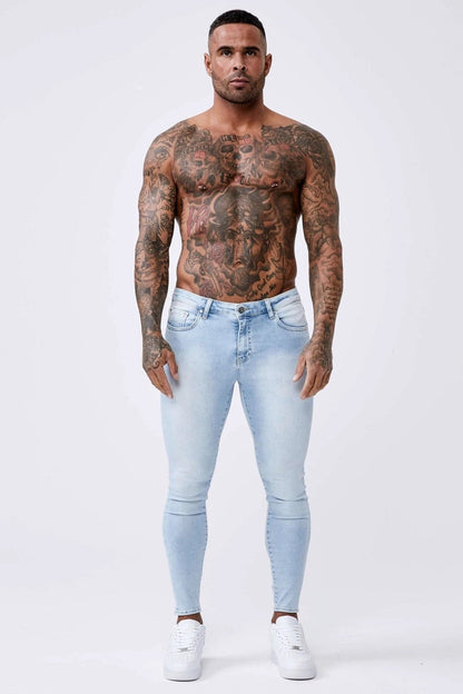 Legend London Jeans Pale Blue Wash - Spray On Jeans