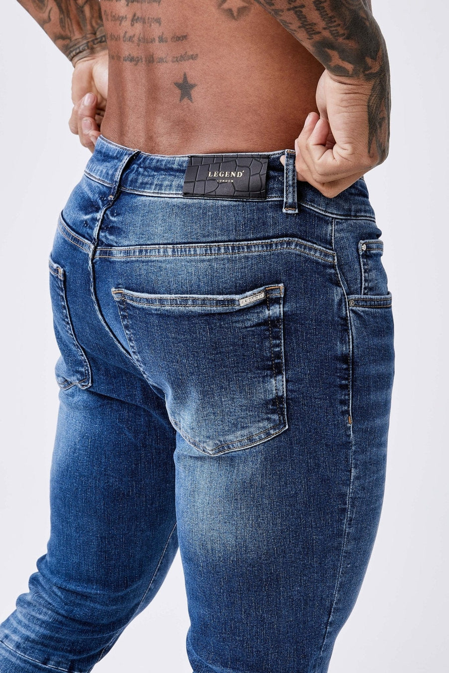 Legend London Jeans PREMIUM SKINNY FIT JEANS - DARK BLUE WASH