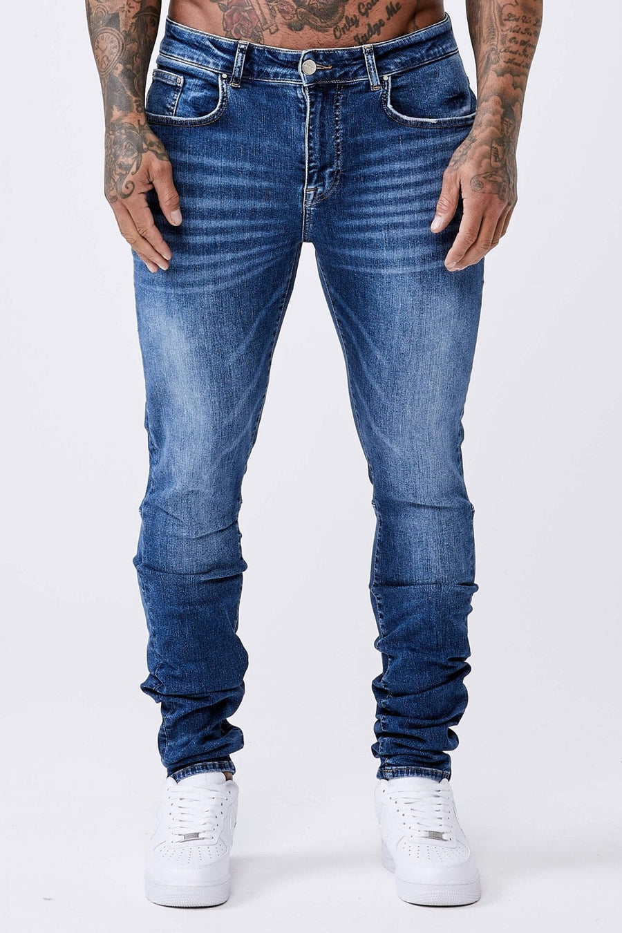 Legend London Jeans PREMIUM SKINNY FIT JEANS - DARK BLUE WASH