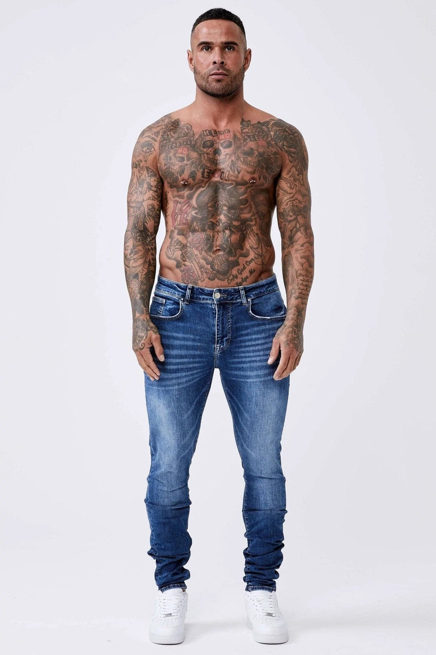 Legend London Jeans PREMIUM SKINNY FIT JEANS - DARK BLUE WASH