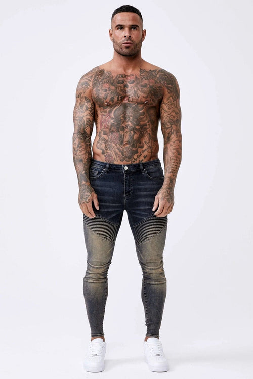 Legend London Jeans Rust Wash Biker - Spray-On Jeans