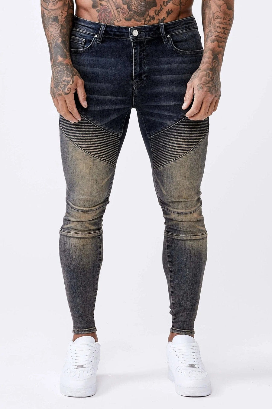 Legend London Jeans Rust Wash Biker - Spray-On Jeans