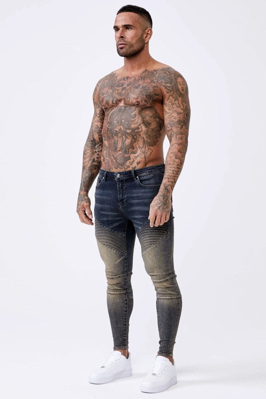 Legend London Jeans Rust Wash Biker - Spray-On Jeans