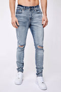 Legend London Jean skinny fit - bleu clair délavé, genou destroy
