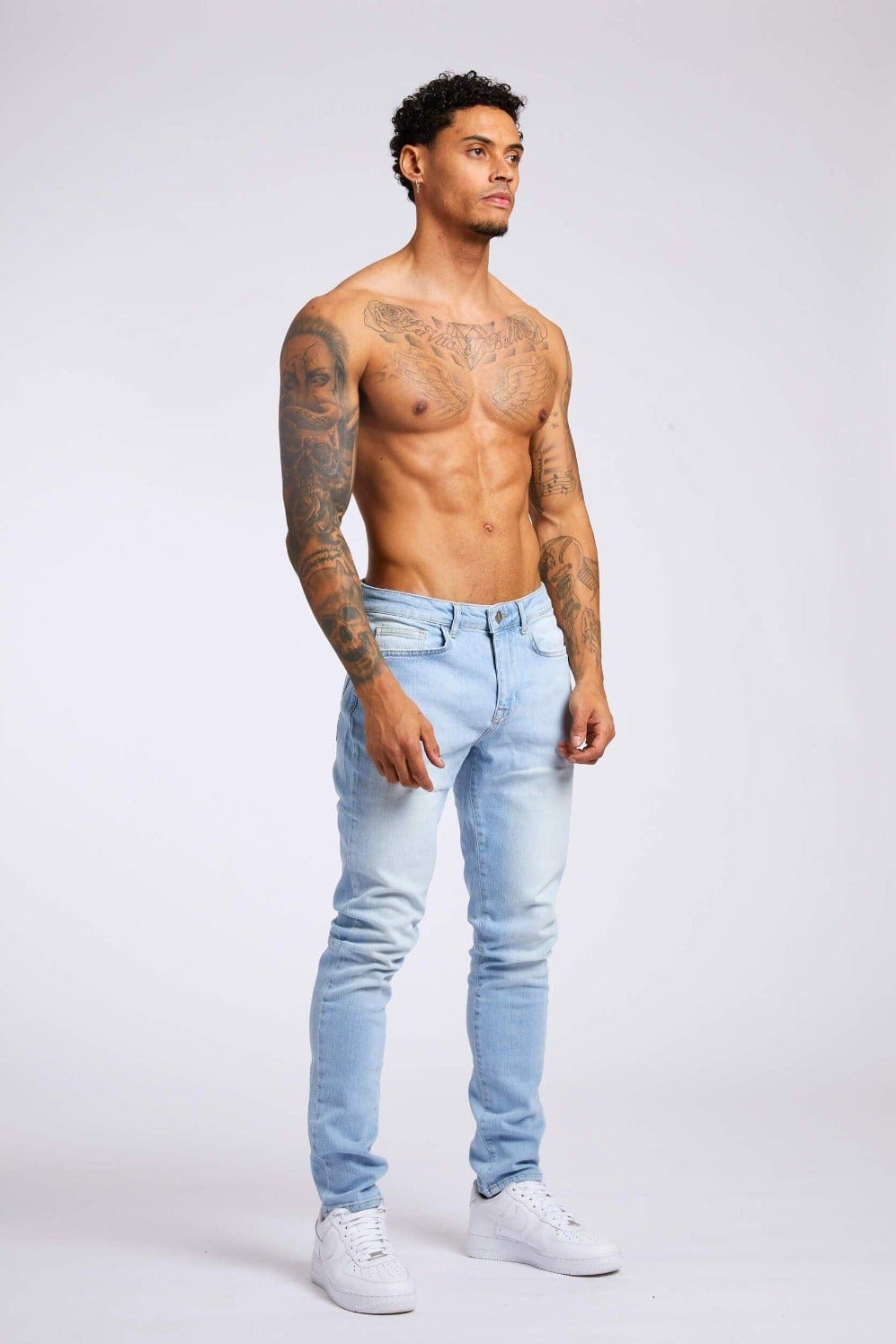 Legend London Jeans SKINNY FIT JEANS - LIGHT BLUE WASH