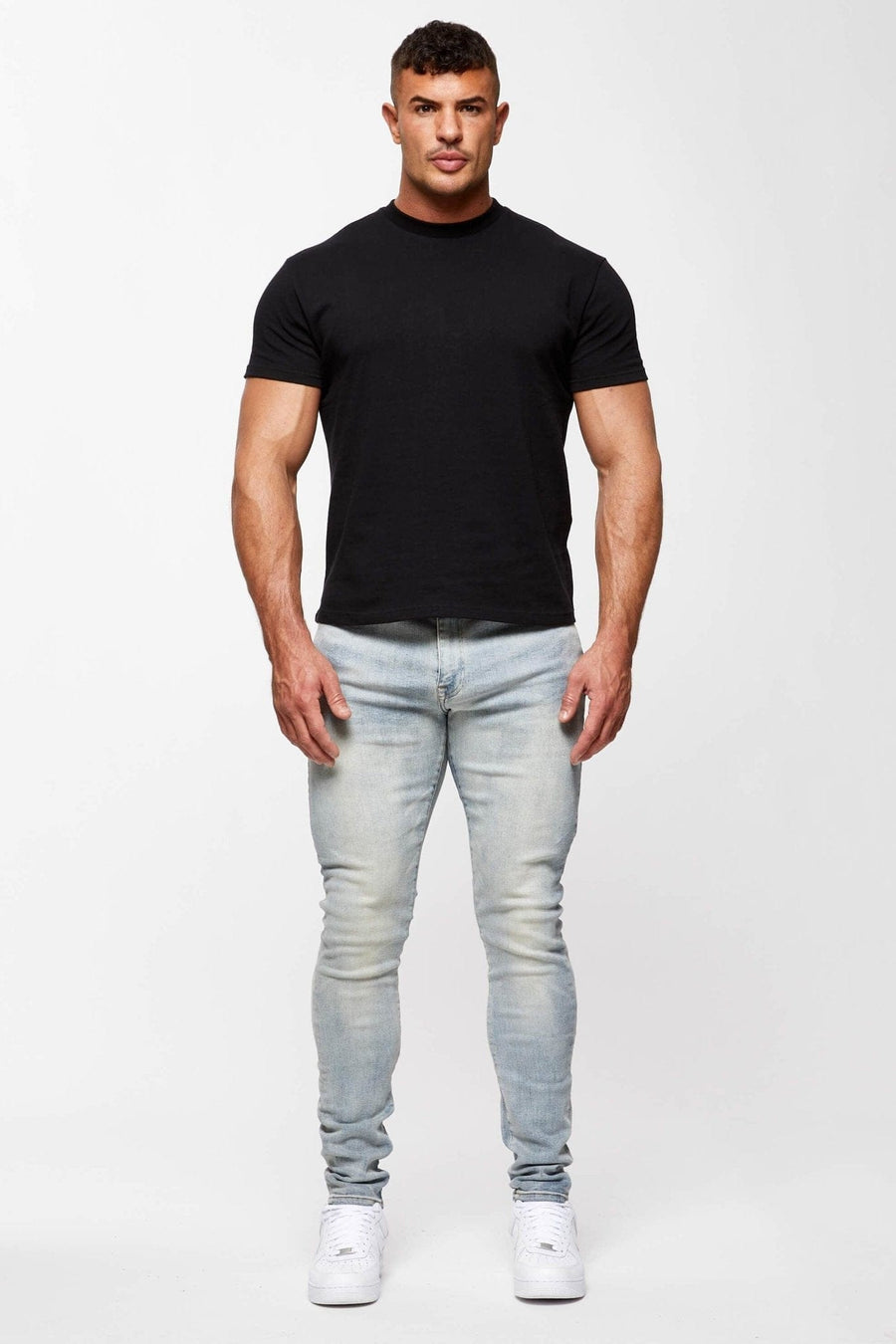 Legend London Jeans SKINNY FIT JEANS - SAND WASH BLUE OVERDYE