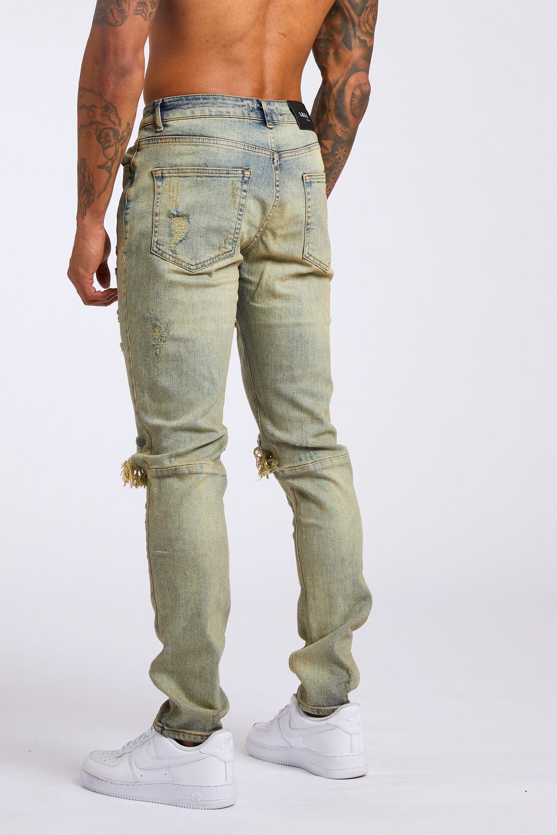 Sand washed jeans online