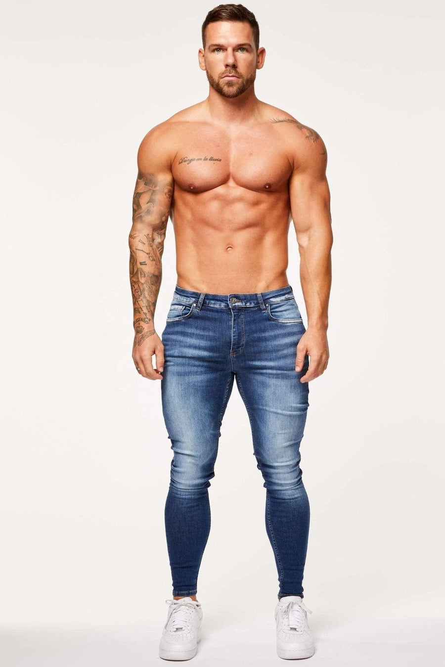 Legend London Jeans SPRAY ON JEANS - BLUE HIGHLIGHT WASH