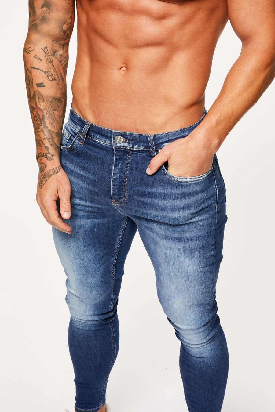 Legend London Jeans SPRAY ON JEANS - BLUE HIGHLIGHT WASH